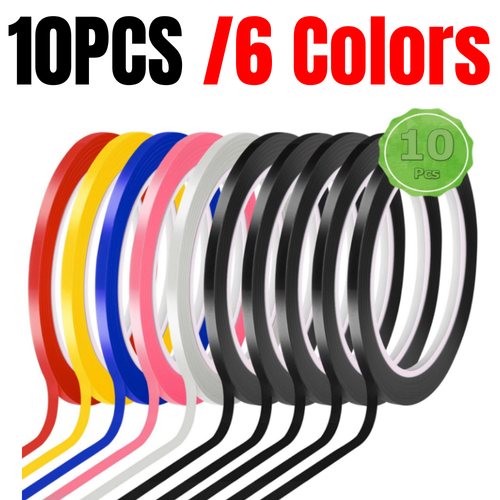 10 ROLLS Vinyl Pinstriping Stripe DIY Self Adhesive Line Car Tape Decal