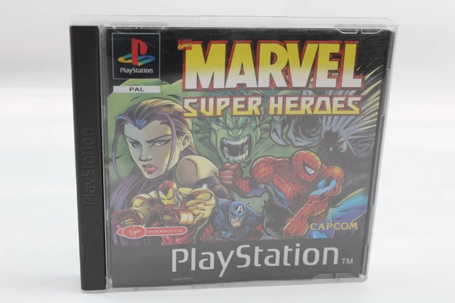 Lot 21 Marvel Super Heroes Ps1 1997 Capcom w/ Booklet