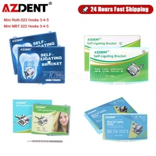 AZDENT Dental Orthodontic Self-Ligating Brackets Braces Roth MBT 022 Hooks 345