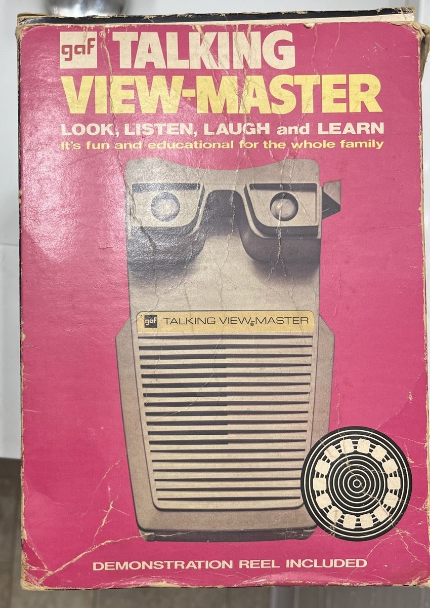 Vintage TALKING View-Master Stereo Viewer w/Original Box & Reel