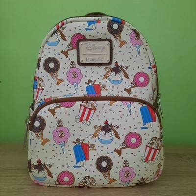 Loungefly Disney Chip N Dale Sweet Treats Desserts Donuts Mini Backpack Rucksack