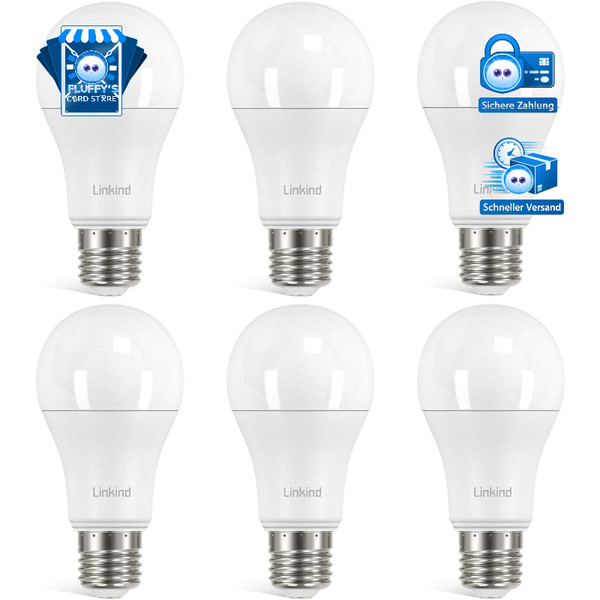 Led Lampe E27 13,5W 5000K Tageslichtweiß 1560LM 220° Abstrahlwinkel 6 StüCk-image