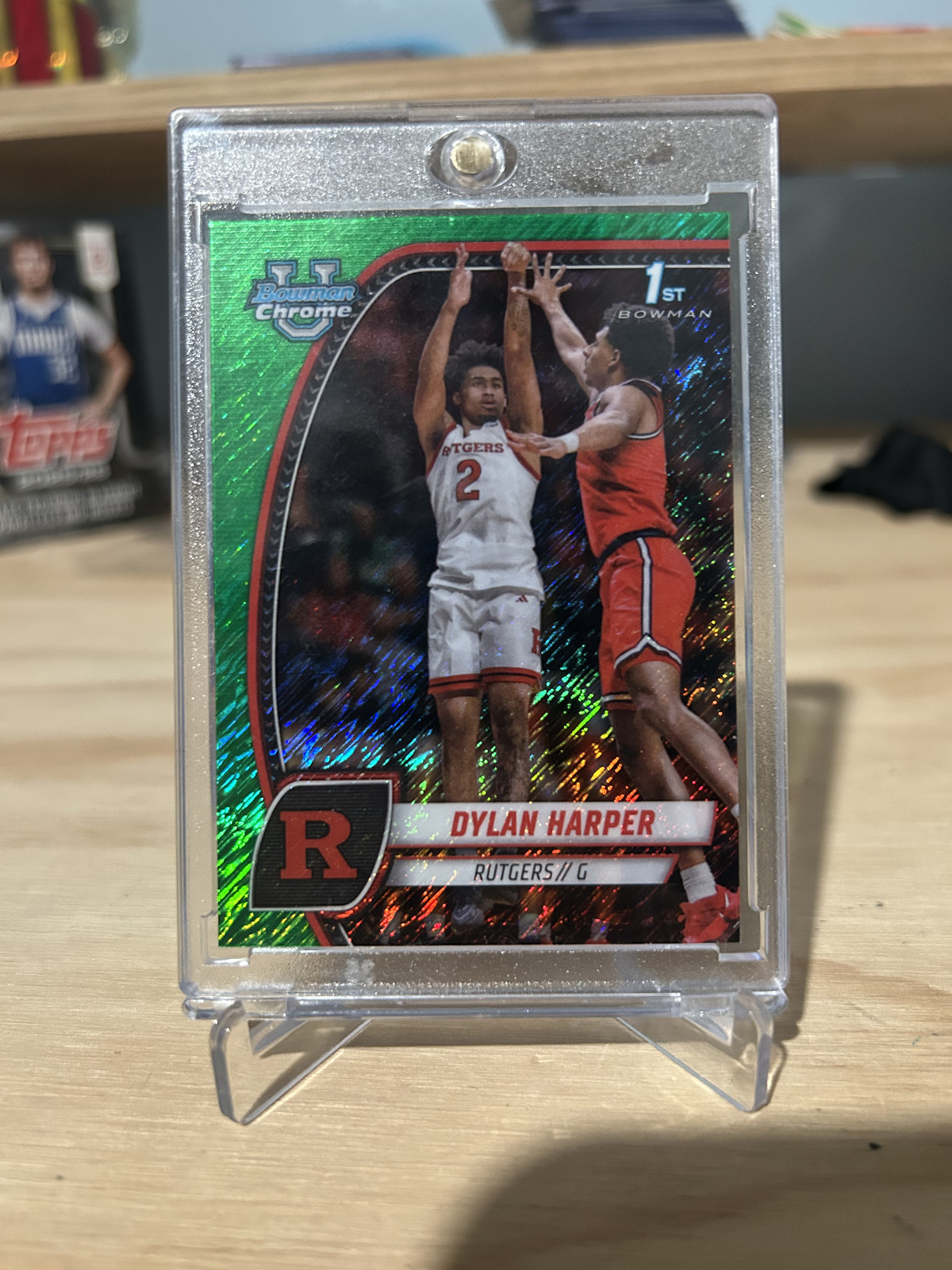 Dylan Harper - 2024 Bowman U Chrome Green Shimmer - #22 - Rutgers