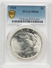 1935 Peace Dollar PCGS MS66