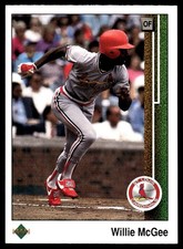 Willie McGee 1989 Upper Deck #621 Cardinals MLB READ FREE SHIPPING AutographDen