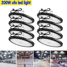 8Pack 200W UFO Led High Bay Light Commercial Industrial Warehouse Led Shop Light