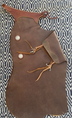 Buckaroo Leather Custom Lightly Used Batwing Chaps Smooth Side Out