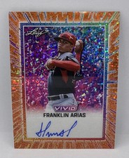 2025 Leaf Vivid Baseball Franklin Arias Red Sox Orange Auto 2/4