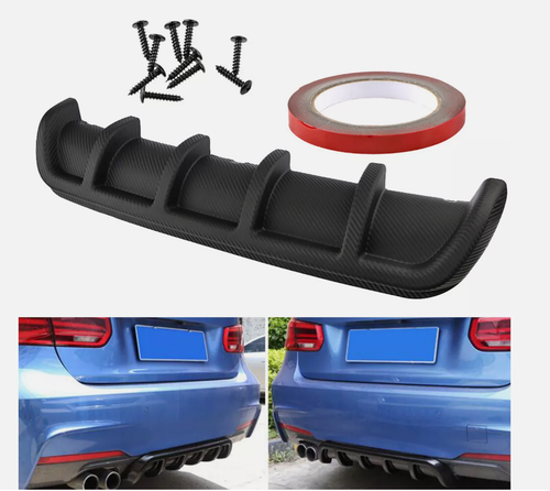 For VW TRANSPORTER T4 T5 T6 T7 CARBON DESIGN REAR DIFFUSER SPOILER FINS ...
