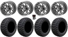 LSI Stinger 12" Golf Wheels Machined 23" X-Trail Tires Yamaha