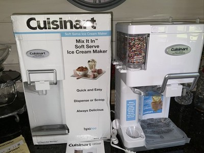 Cuisinart Mix it In Soft Serve Ice Cream Maker White NEW OPEN BOX CIM-90SA