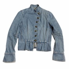 marc by marc jacobs military peplum denim jacket 4 jeans vintage top heaven
