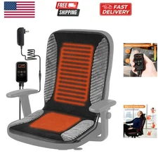 for Office Chair, Back and Seat Warmer Pad, Heated Chair Pad with 110V Adapter