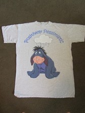 Vintage Disney Store Eeyore Positively Pessimistic Women  s Nightshirt One Size