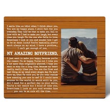 Boyfriend Picture Frame Gifts, You Are My Happy Place, Valentine's Day Romant...