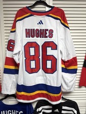 NJ NEW JERSEY DEVILS JACK HUGHES REVERSE RETRO 2.0 AUTHENTIC ADIDAS NWT 56 NHL