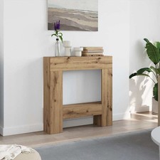 Kaminumrandung braun 81x18x82 cm Holzwerkstoff für Elektrokamine dekorativ