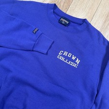 VTG Jansport Crown College Sweatshirt Mens Medium Purple Crewneck USA Made