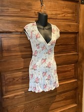 Reformation Atlas Dress Floral V Neck Mini Dress Sz 0 Fairycore Boho