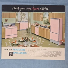 Vtg 60s Frigidaire Brochure Advertising Sales Booklet Appliances Kitchen Design
