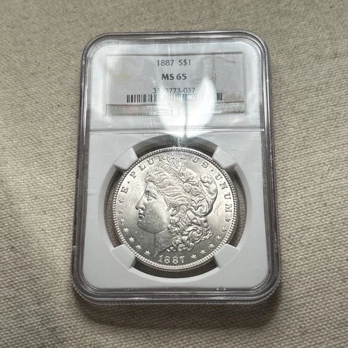 1887 Morgan Silver Dollar - MS 65 S$1 - NGC DC