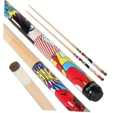 Kids Short Pool Cue Set of 2, Canadian Maple Wood, 4 Sizes (36/42/48/52 Inch) 