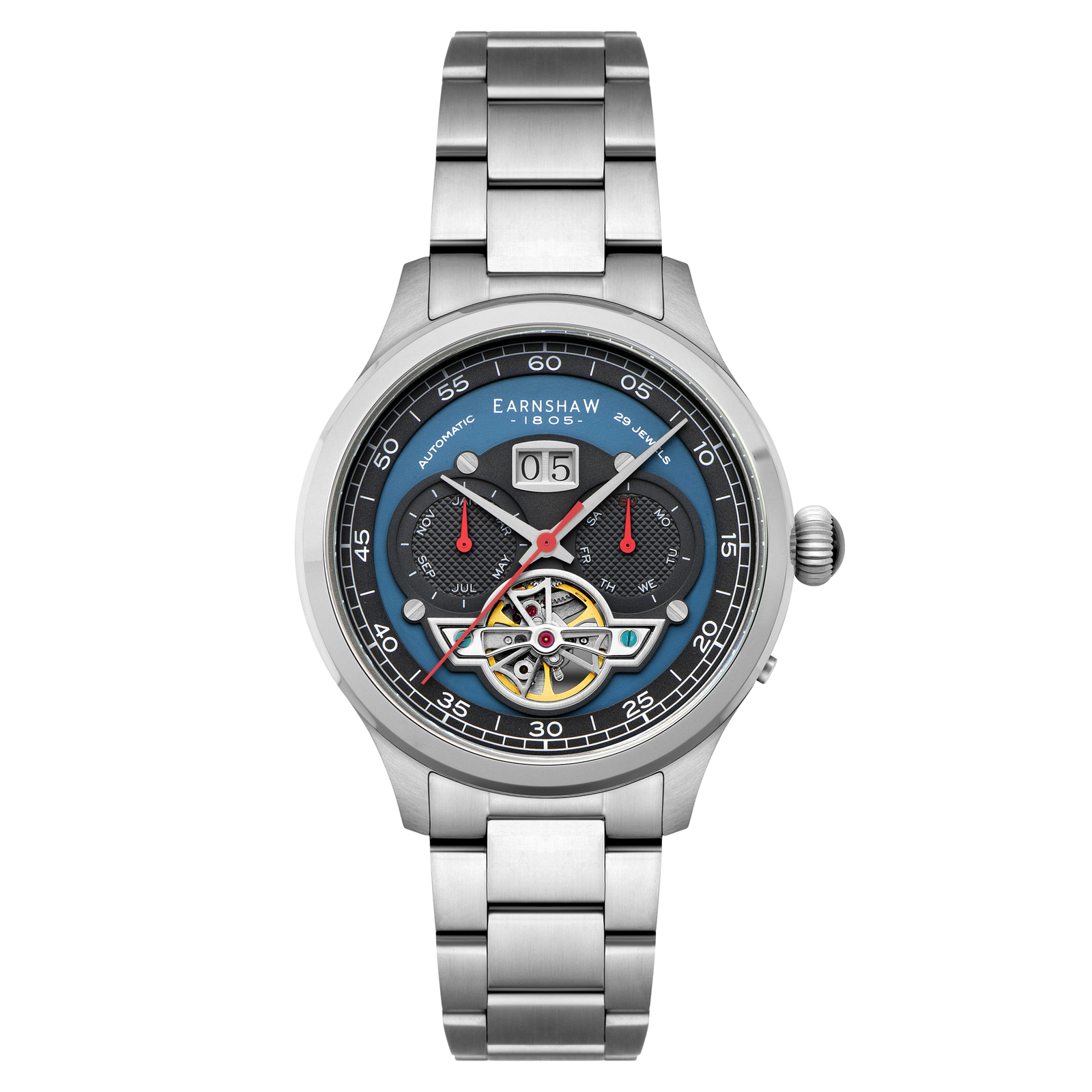 Thomas Earnshaw Baron Morning Blue Automatic Men's Watch ES-8187-44