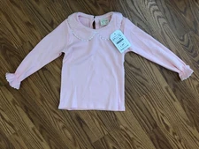 NWT Dudu Cream Collection Toddler girls Pink Long Sleeve top Size 2T
