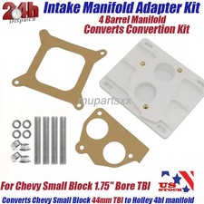 Intake Manifold Adapter For Sbc Chevy Tbi Fuel Injection To 4 Barrel Manifold