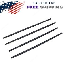 4pcs Fit For Honda Civic 1996-00 Door Belt Weatherstrip Window Seal Molding Set