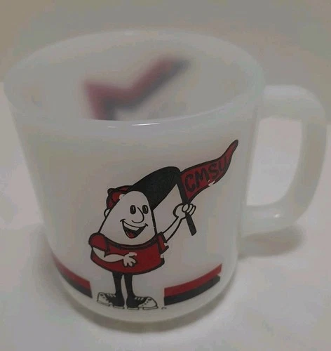 VINTAGE Milk Glass Central Missouri State University Alumni Coffee Mug