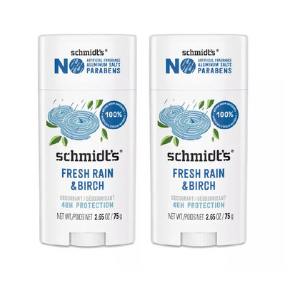Schmidt's, Deodorant Stick Fresh Rain & Birch 2.65 oz ( pack of 2 )