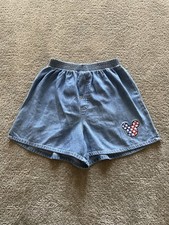 Mickey Unlimited Vintage Denim Shorts Women's S Disney Jerry Leigh Embroidered