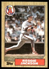 Reggie Jackson 1987 Topps #300 California Angels FREE SHIPPING AutographDen