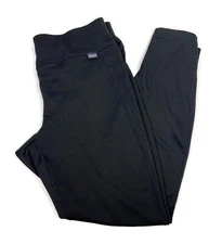 Patagonia Capilene Baselayer Midweight Bottoms Leggings Black Women's Size M