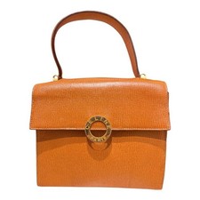 CELINE Old Celine Handbag Camel Leather Circl...