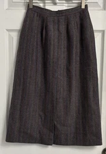 Carlisle Vintage Multicolor A-Line Skirt Wool Blend Size 4 Classic Sophisticated
