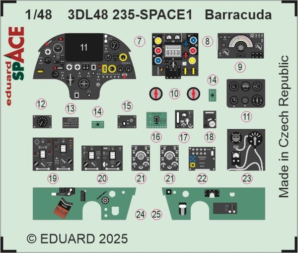 Eduard Accessories 3DL48235 - 1:48 Barracuda Space Trumpeter - Neu-image