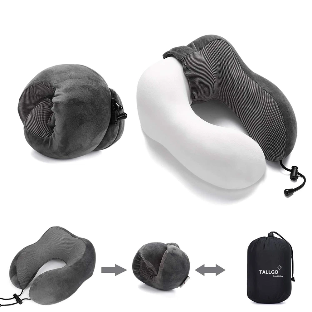 Travel Pillow, Best Memory Foam Neck Pillow Head Support Soft Pillow for Slee...