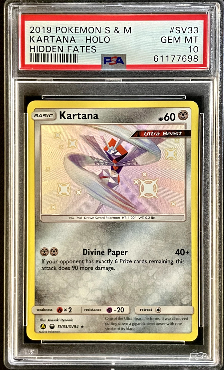 2019 Pokemon Kartana Holo Hidden Fates PSA Gem Mint 10