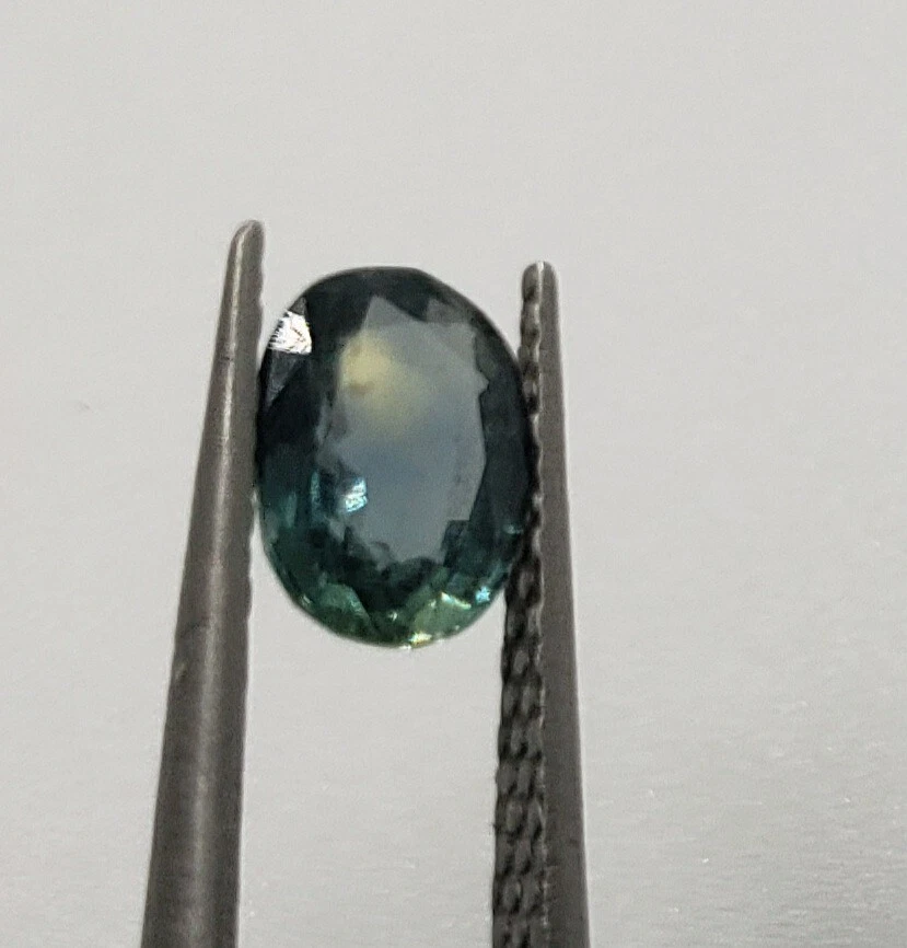 Australian Parti Zafiro Azul Teal .95ct 6.6x5mm Foto 4 de 4