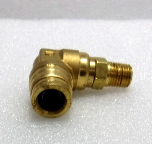 Parker 1/2'' Brass  Male  NPT Right Angle Pipe  1/4" NPT Connector Fitting