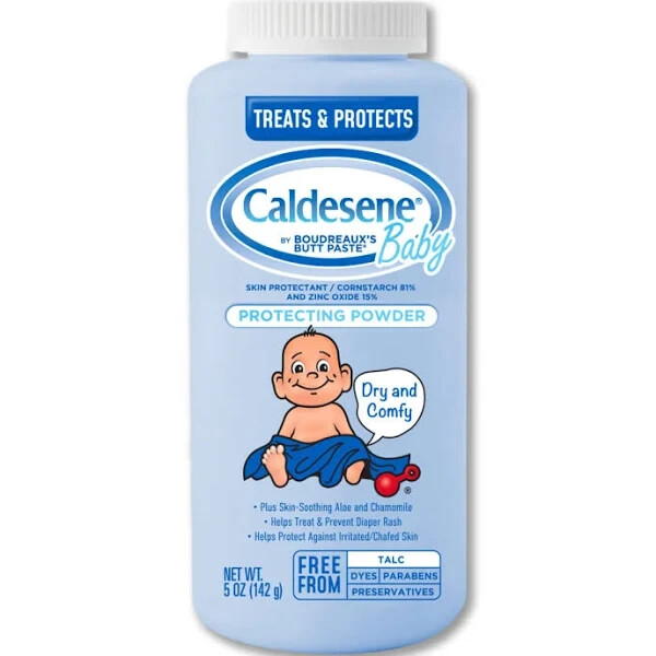 Caldesene Baby Cornstarch Powder with Zinc Oxide (5 oz)