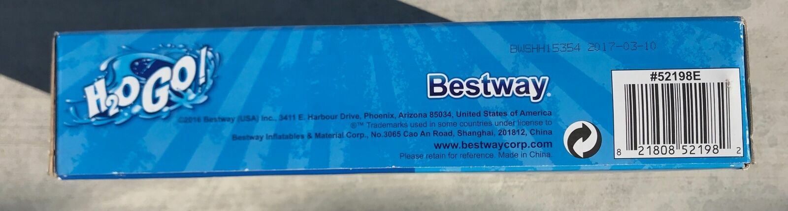 Bestway H2OGO Single Slide Water Slide With Speed Ramp 18' Long