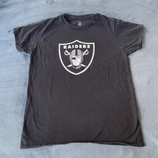 Las Vegas Raiders Short Sleeve Black Logo T-Shirt Large