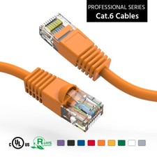 9Ft CAT6 UTP Ethernet Network Booted Cable Orange
