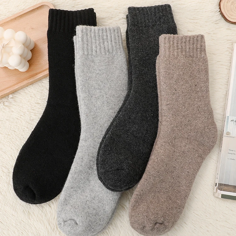 Lot 5Pairs Men Wool Cushioned Thick Boot Thermal Warm Crew Hiking Socks Winter - Image 2 of 4