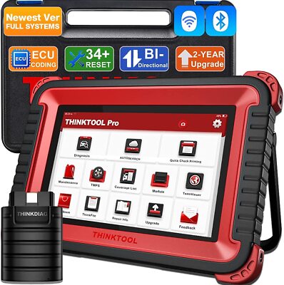THINKCAR THINKTOOL PRO Bidirectional Car Diagnostic Tool OBD2 Scanner ECU Coding