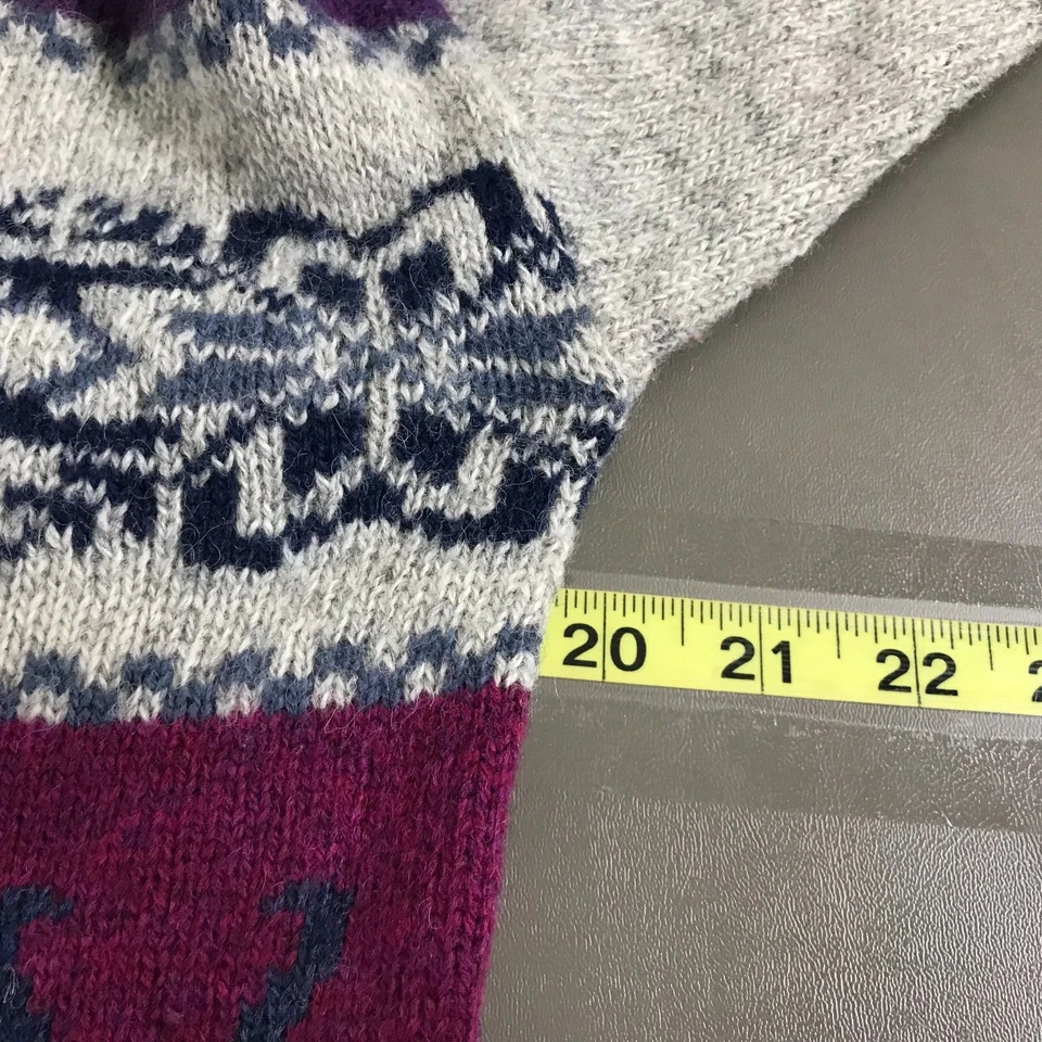 Cárdigan Woolrich Vintage Años 90 Para Mujer Talla M Multicolor Lana Esquí Trineo Patín Foto 3 de 4
