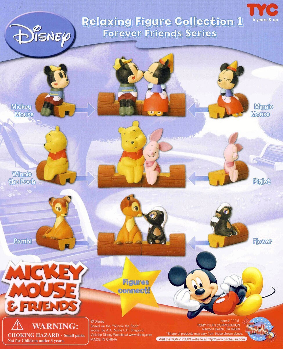 6) TYC Disney MICKEY MOUSE & FRIENDS RELAXING FIGURE Collection 1